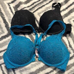 Savage X Fenty Lace Push-Up Bra - Teal